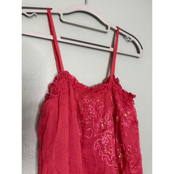 Y2k Twentyone fairycore flowy silk tunic top - Picture 3 of 8